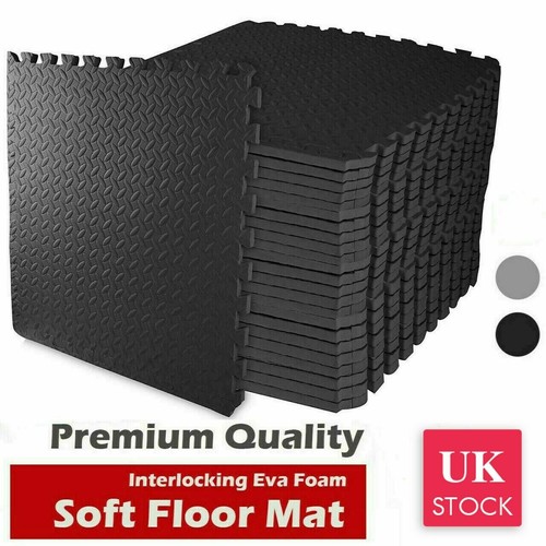 12mm black interlocking - black, eva